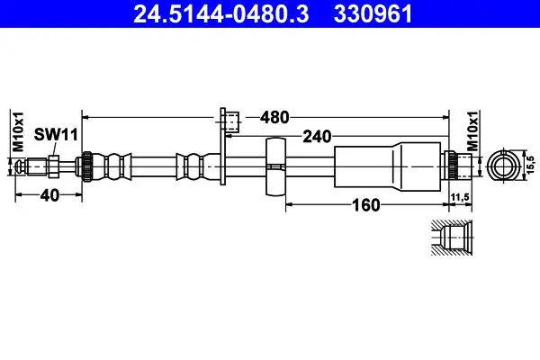 Handler.Part Brake hose ATE 24514404803 1