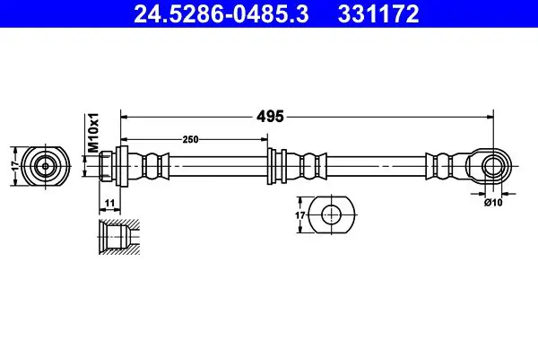 Handler.Part Brake hose ATE 24528604853 1