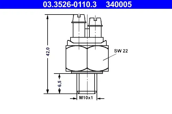 Handler.Part Brake light switch ATE 03352601103 1