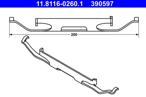 Handler.Part Spring, brake caliper ATE 11811602601 1