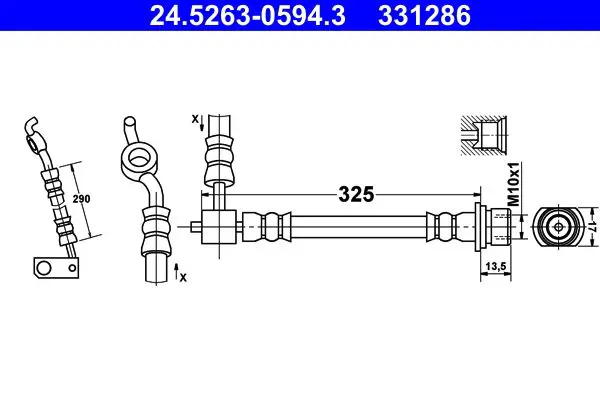 Handler.Part Brake hose ATE 24526305943 1