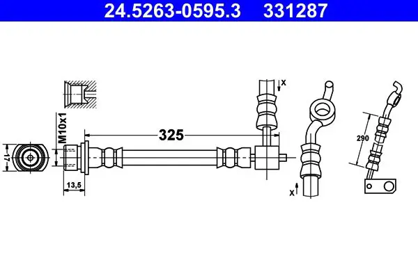 Handler.Part Brake hose ATE 24526305953 1