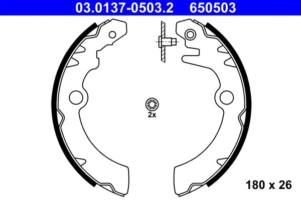 Handler.Part Brake shoe set ATE 03013705032 1