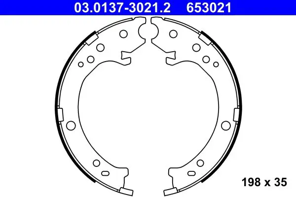 Handler.Part Brake shoe set, parking brake ATE 03013730212 1