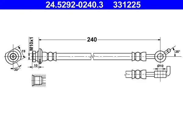 Handler.Part Brake hose ATE 24529202403 1