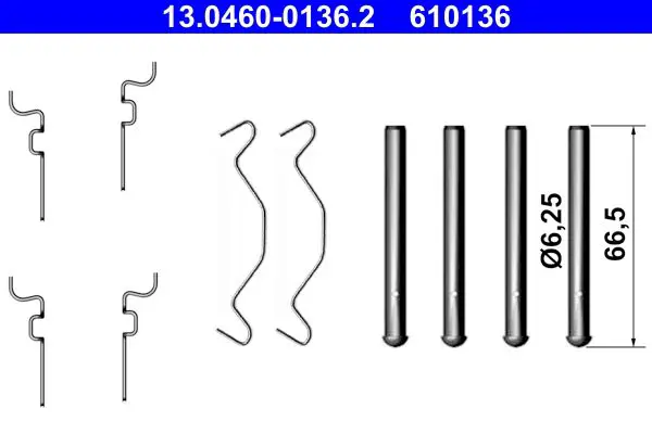 Handler.Part Accessory kit, disc brake pads ATE 13046001362 1