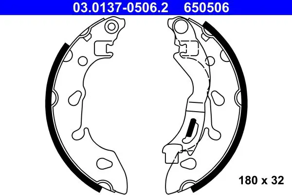 Handler.Part Brake shoe set ATE 03013705062 1