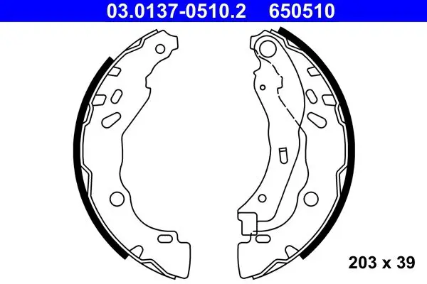 Handler.Part Brake shoe set ATE 03013705102 1