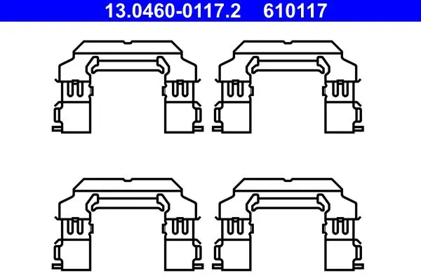 Handler.Part Accessory kit, disc brake pads ATE 13046001172 1