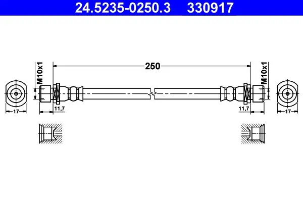 Handler.Part Brake hose ATE 24523502503 1