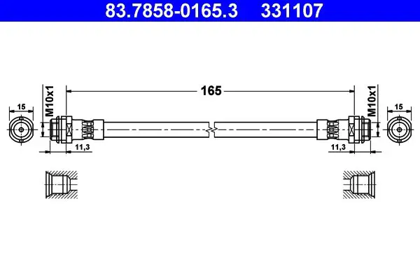 Handler.Part Brake hose ATE 83785801653 1