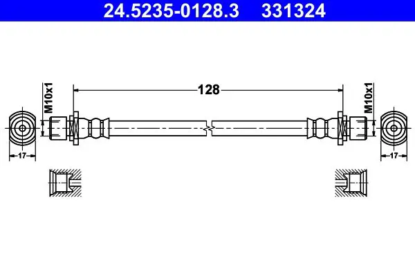 Handler.Part Brake hose ATE 24523501283 1