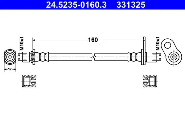 Handler.Part Brake hose ATE 24523501603 1