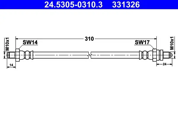 Handler.Part Brake hose ATE 24530503103 1