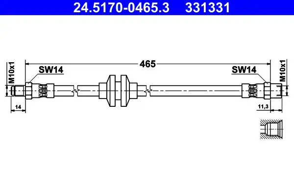 Handler.Part Brake hose ATE 24517004653 1