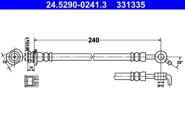 Handler.Part Brake hose ATE 24529002413 1