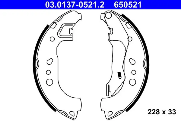 Handler.Part Brake shoe set ATE 03013705212 1