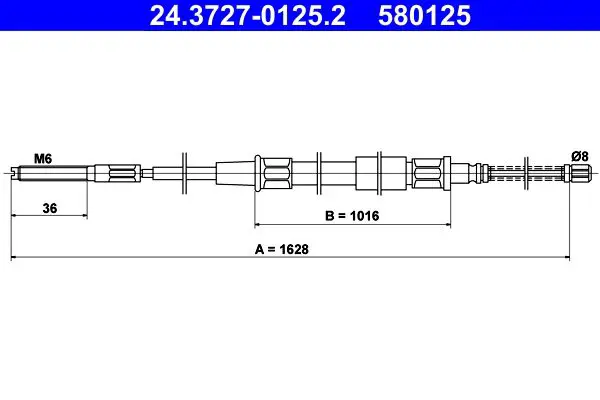 Handler.Part Cable, parking brake ATE 24372701252 1