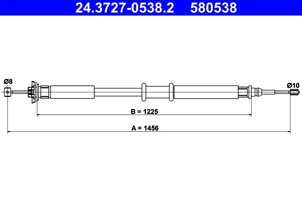 Handler.Part Cable, parking brake ATE 24372705382 1