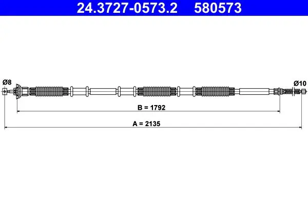 Handler.Part Cable, parking brake ATE 24372705732 1