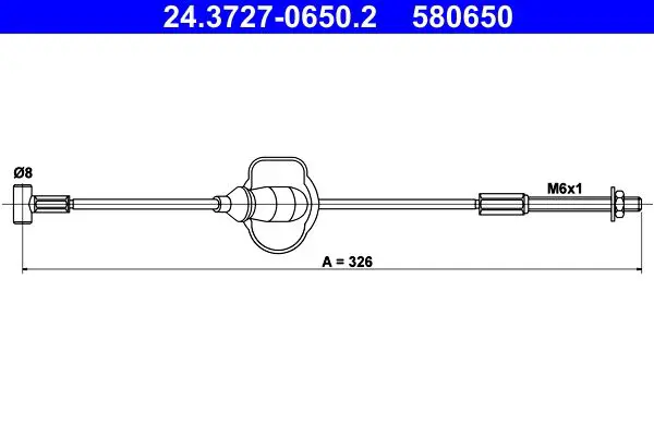 Handler.Part Cable, parking brake ATE 24372706502 1