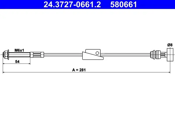 Handler.Part Cable, parking brake ATE 24372706612 1