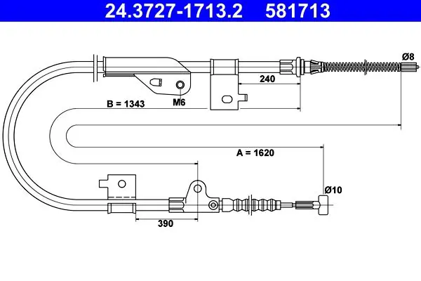 Handler.Part Cable, parking brake ATE 24372717132 1