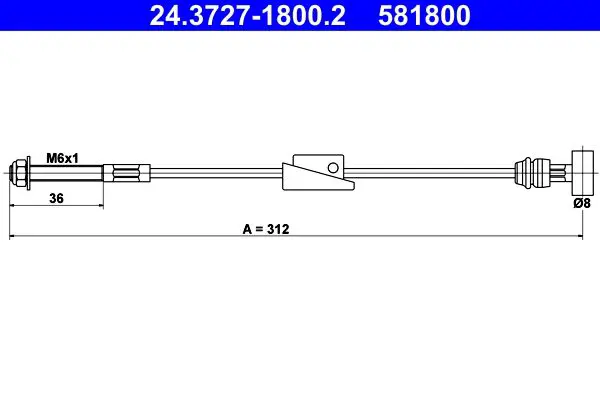 Handler.Part Cable, parking brake ATE 24372718002 1