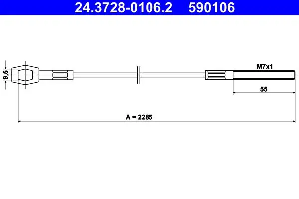 Handler.Part Clutch cable ATE 24372801062 1