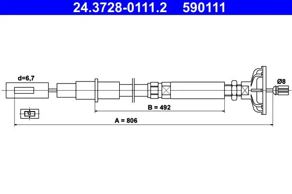 Handler.Part Clutch cable ATE 24372801112 1