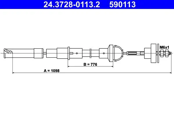 Handler.Part Clutch cable ATE 24372801132 1