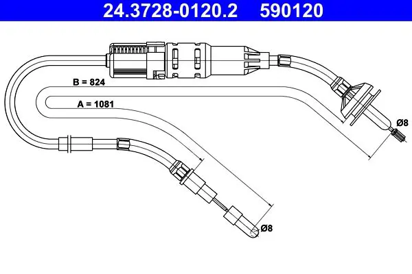 Handler.Part Clutch cable ATE 24372801202 1