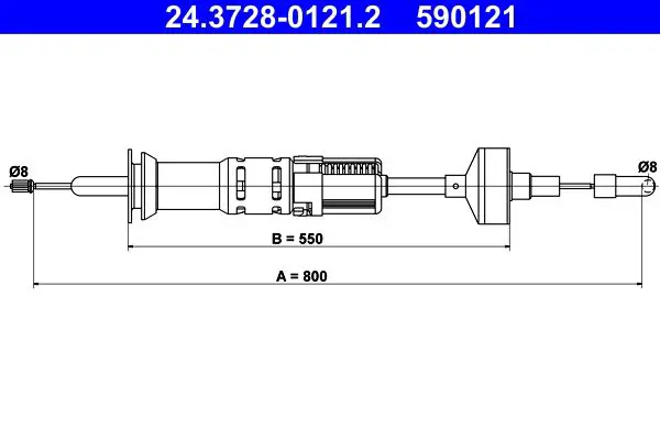 Handler.Part Clutch cable ATE 24372801212 1