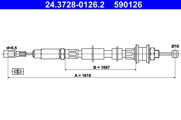 Handler.Part Clutch cable ATE 24372801262 1