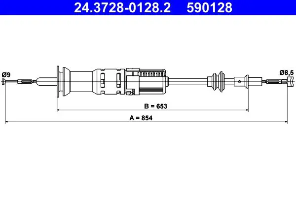 Handler.Part Clutch cable ATE 24372801282 1