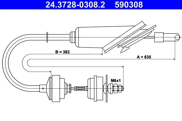 Handler.Part Clutch cable ATE 24372803082 1