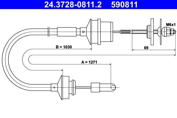 Handler.Part Clutch cable ATE 24372808112 1