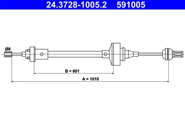 Handler.Part Clutch cable ATE 24372810052 1