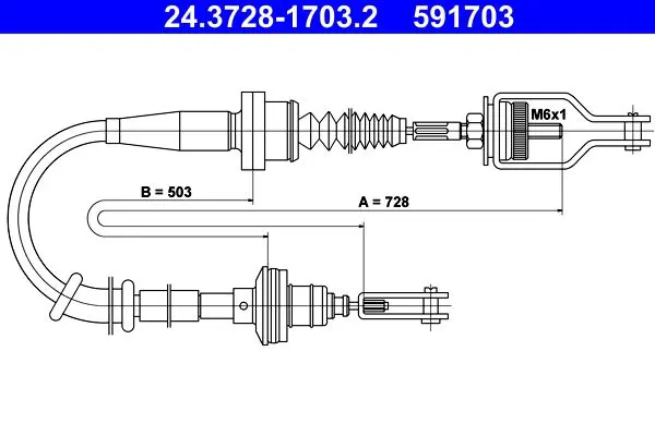 Handler.Part Clutch cable ATE 24372817032 1