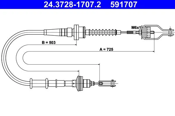 Handler.Part Clutch cable ATE 24372817072 1