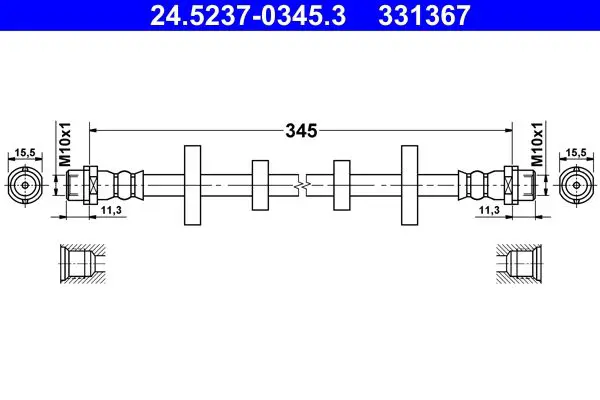 Handler.Part Brake hose ATE 24523703453 1