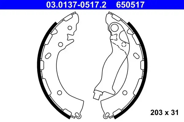 Handler.Part Brake Shoe Set ATE 03013705172 1