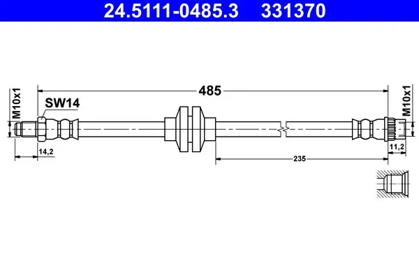 Handler.Part Brake hose ATE 24511104853 1