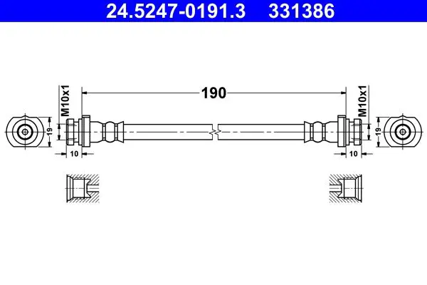 Handler.Part Brake hose ATE 24524701913 1