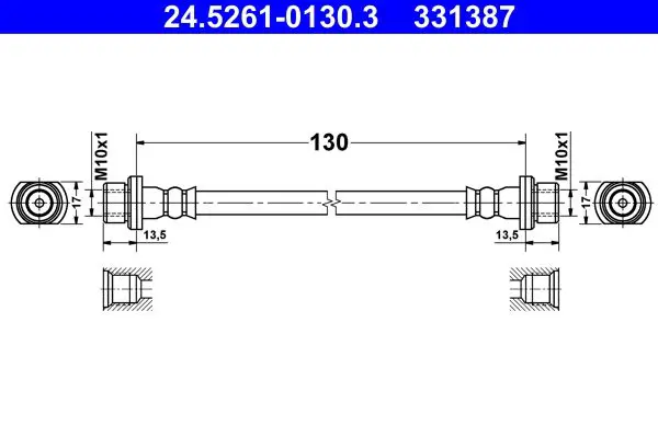 Handler.Part Brake hose ATE 24526101303 1