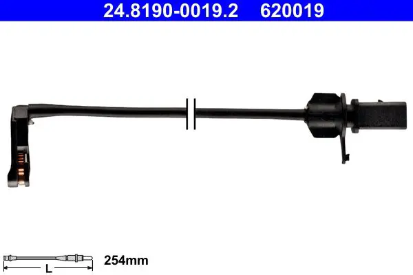 Handler.Part Warning contact, brake pad wear ATE 24819000192 1