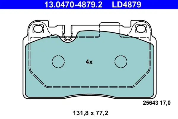 Handler.Part Brake pad set, disc brake ATE 13047048792 1