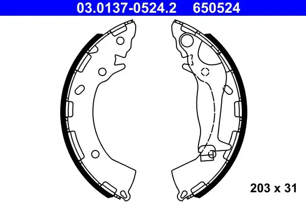 Handler.Part Brake shoe set ATE 03013705242 1