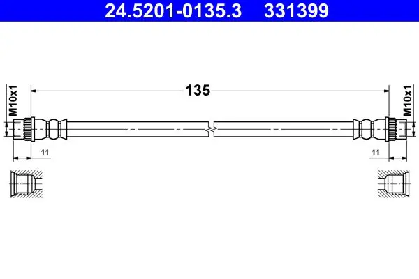 Handler.Part Brake hose ATE 24520101353 1