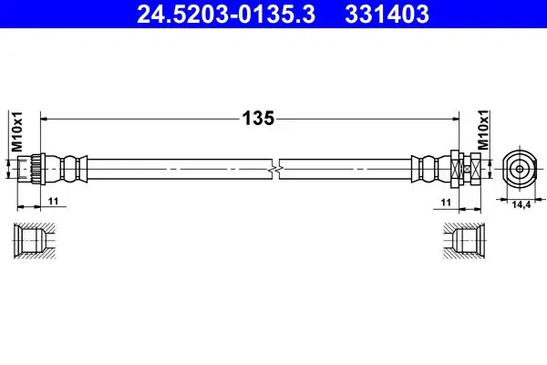 Handler.Part Brake hose ATE 24520301353 1